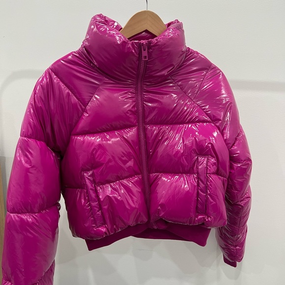 Garage Jackets & Blazers - Garage Women's Pink and Fuchsia Puffer Coat